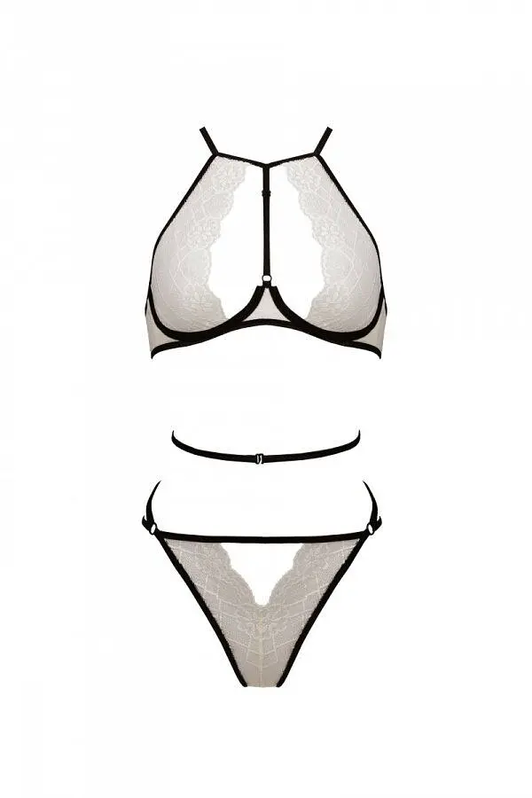 Комплект білизни Passion CHIKA SET, XXL/XXXL, cream, топ, трусики - фото 3