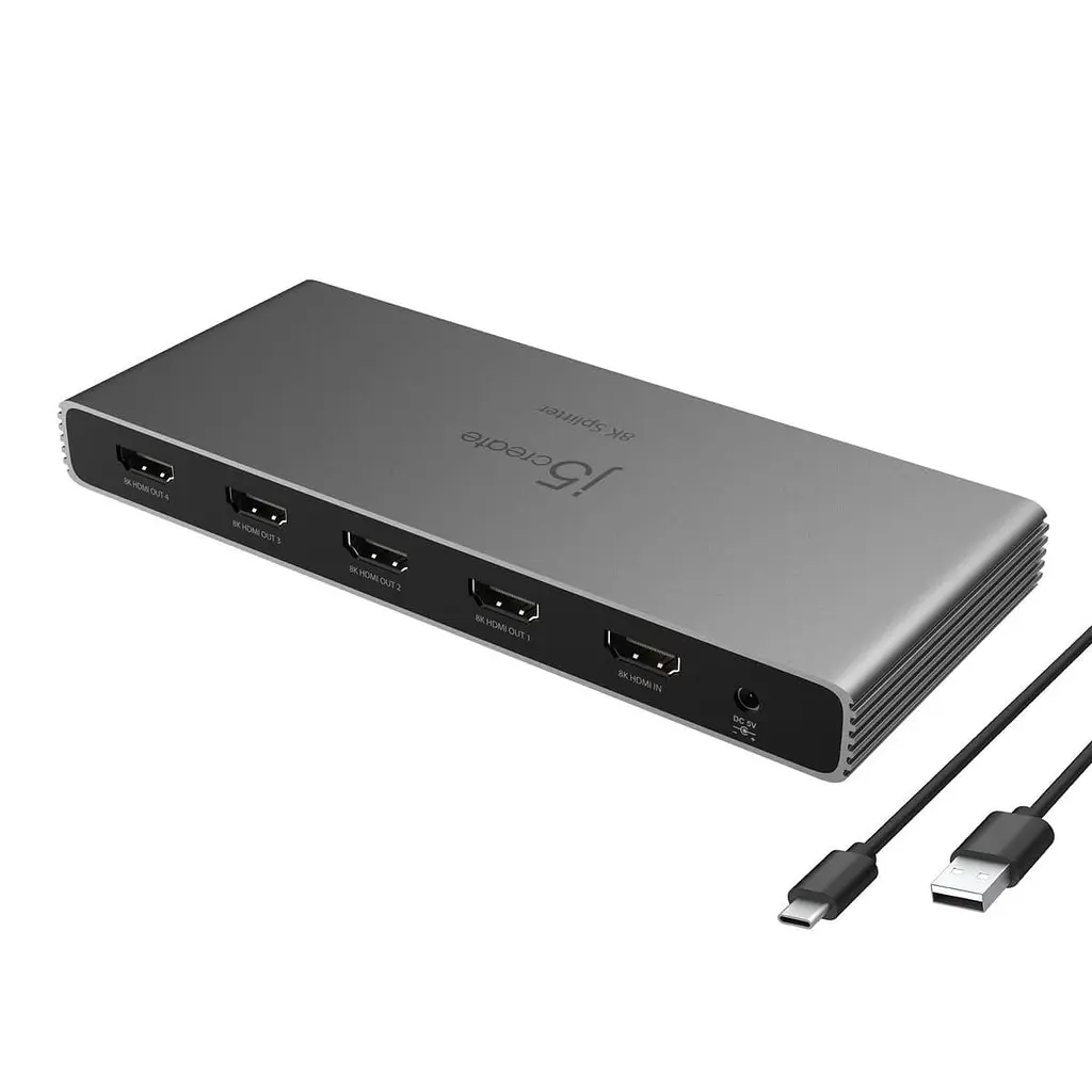 Перехідник j5create HDMI сигналу JDSH814-N, на 4 порти HDMI v. 2.1 (JDSH814-N) - фото 4