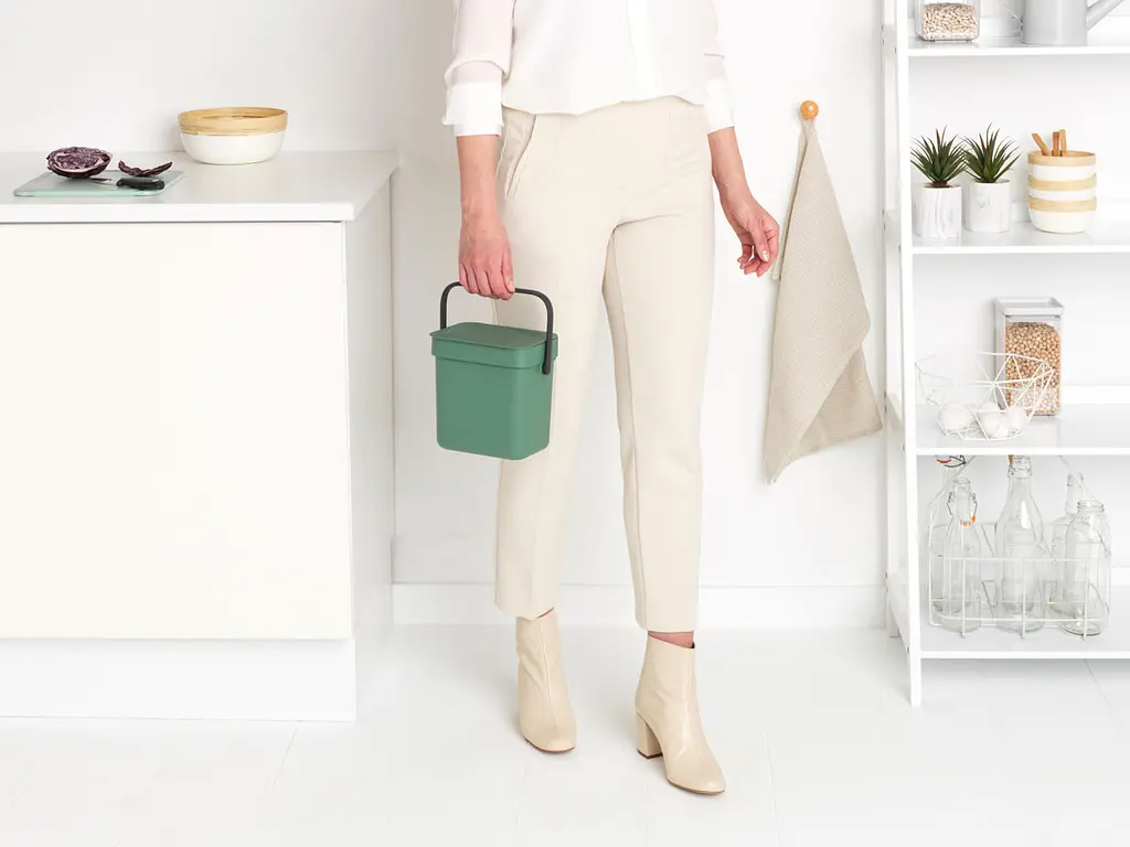 Ведро мусорное Brabantia Sort&Go, темно-зеленый, 3 л (129865) - фото 4