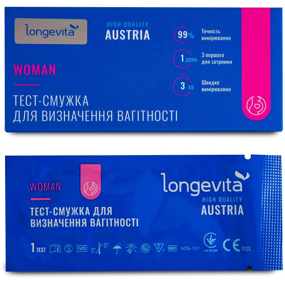 Тест-смужка для визначення вагітності Longevita Woman 5 шт. - фото 2