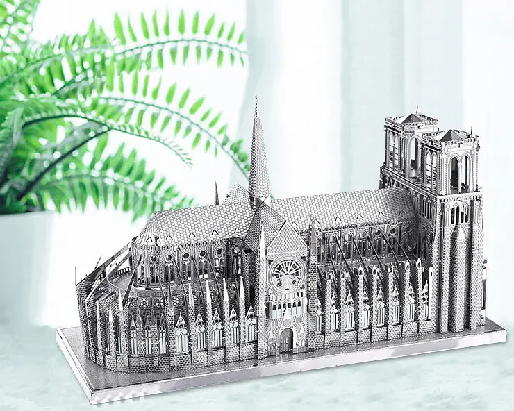 Колекційна модель PIECECOOL NOTRE DAME CATHEDRAL PARIS SILVER P016-S - фото 2