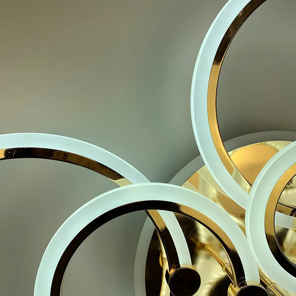 Светодиодная люстра Senta на 8 колец в золотом корпусе Line.F A 2374/8 RGB GD - фото 8