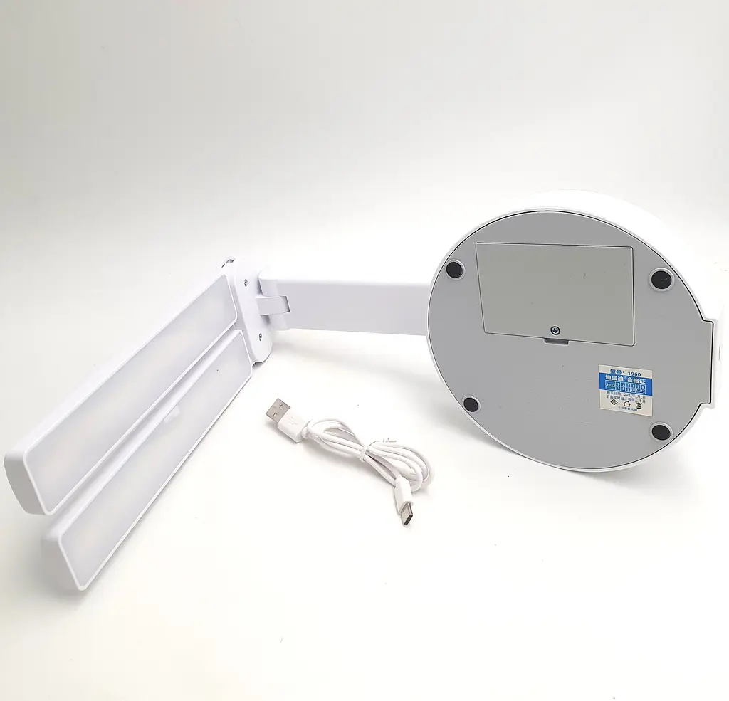 Настільна LED-лампа з 2 рухомими плафонами 30 см сенсорна світлодіодна 5 W акумуляторна (знімні 2 × 18650 6000 mAh) 3000–6000 K Digad 1960 - фото 6
