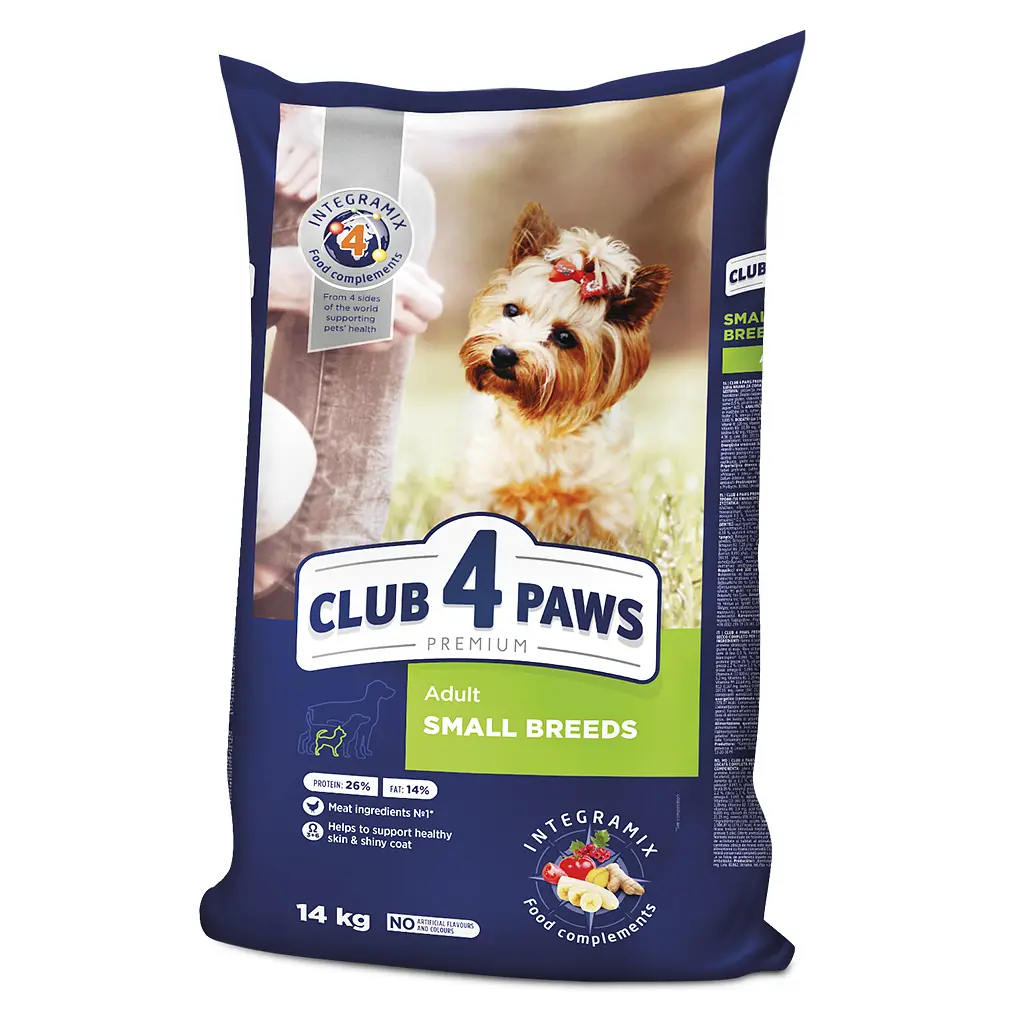 Сухий корм для собак Club 4 Paws Adult Small Breeds з куркою 14 кг (4820215368452)