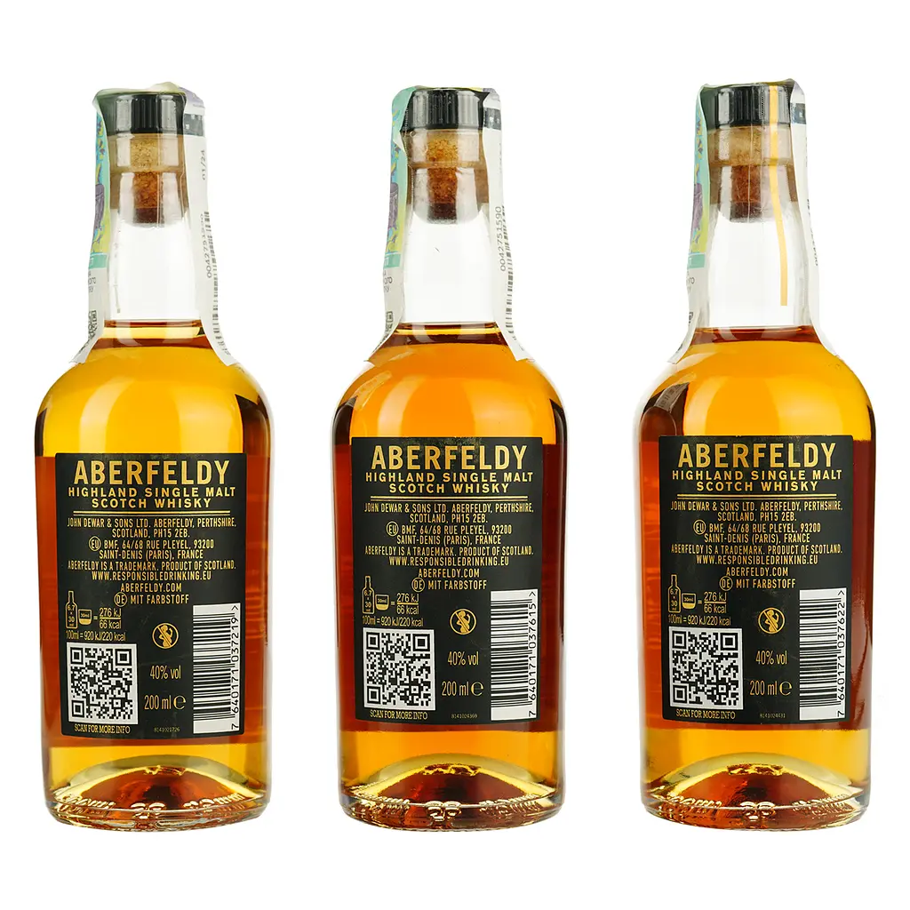 Набір віскі Aberfeldy The Golden Dram Tasting Collection 40% 0.6 л (0.2 х 3 шт.) в подарунковій упаковці - фото 3