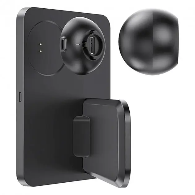 Бездротовий зарядний пристрій Hoco Wisdom 3-in-1 Wireless Fast Charger CW33 Black [62740] - фото 2