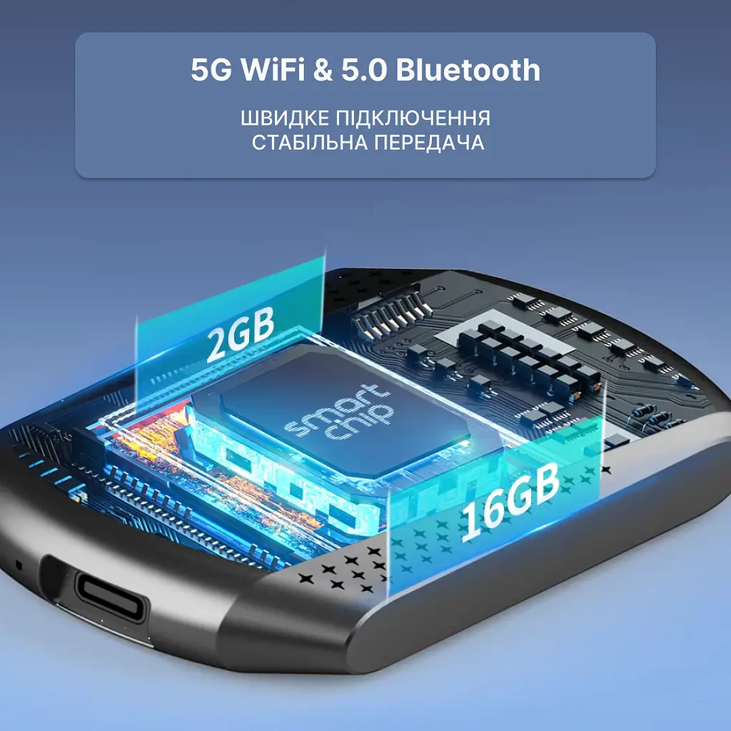 XUDA USB адаптер 3в1 CarPlay/Android Auto Android 14 2/16Gb підтримка Youtube, Netflix - фото 9