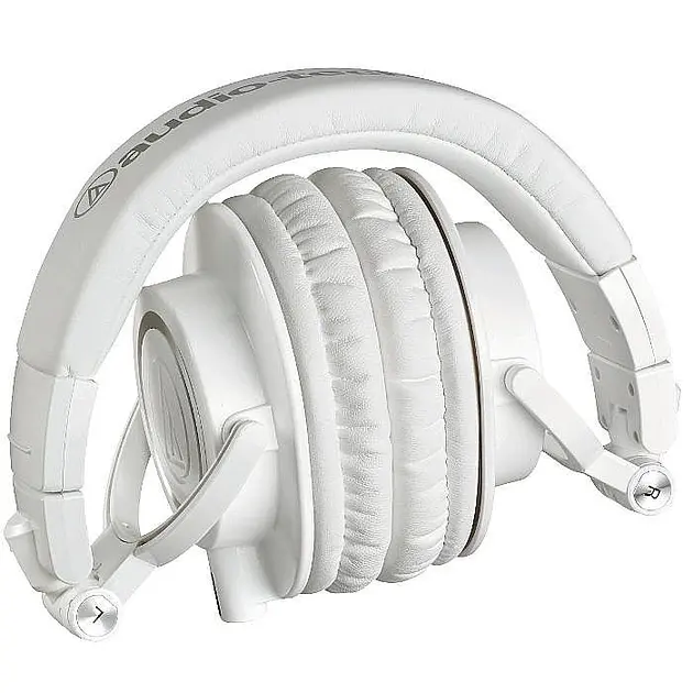 Провідні професійні навушники Audio-Technica ATH-M50X з вбудованими басами, роз'єм 3,5 мм Білі - фото 3