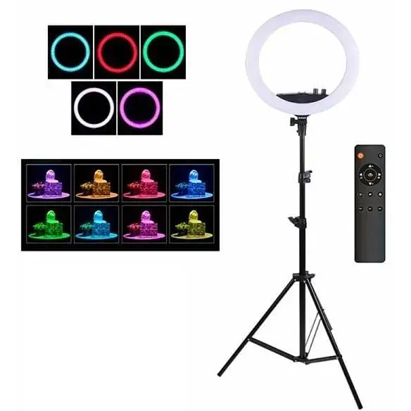 Лампа кільцева Soft Ring RL-14 LED з пультом і штативом  - фото 4