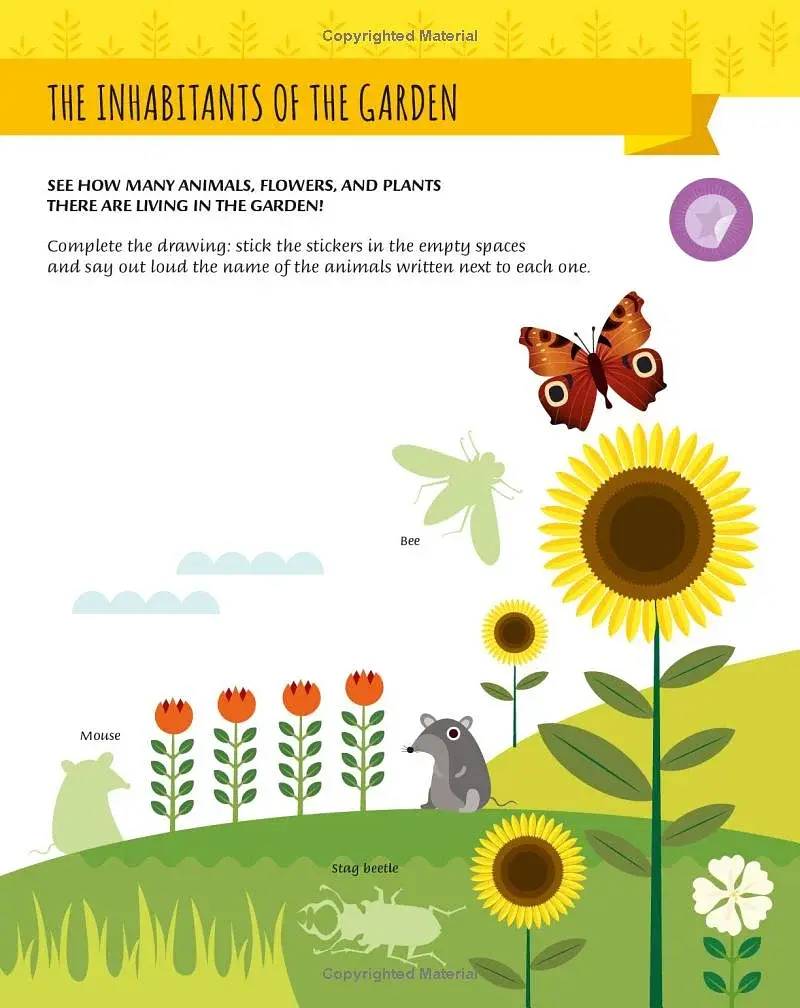 My First Book of the Garden: Montessori Activity Book - фото 4