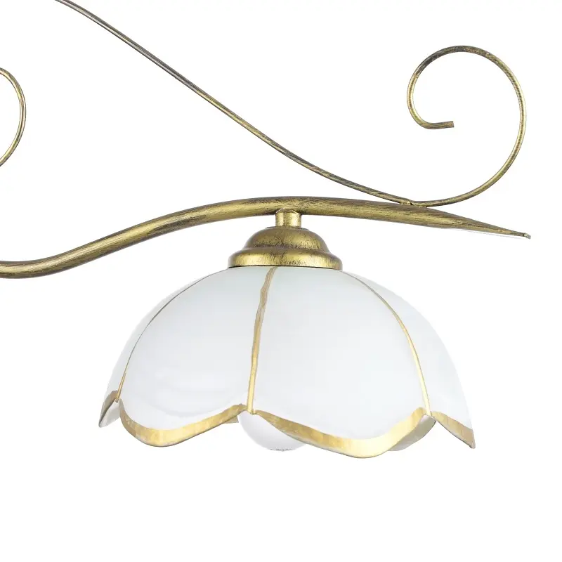 Люстра потолочная Brille кованая E27 60W GR (BKL-431C/3) - фото 5