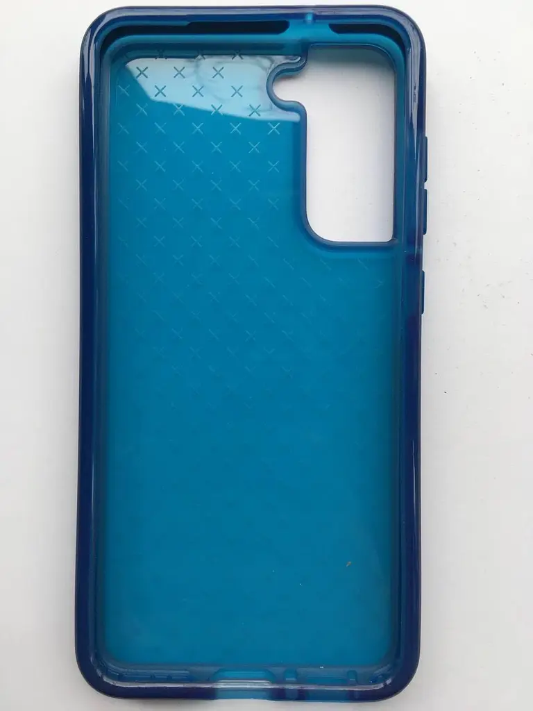Оригінальний протиударний силіконовий чохол Tech21 Evo Check для Samsung Galaxy S21 FE 5G (6,4 ) Blue - фото 10