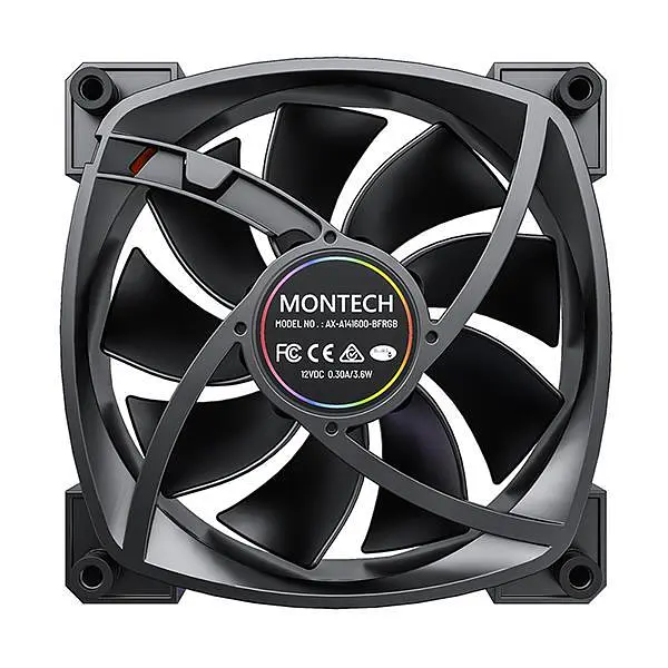 Корпусный вентилятор 140MM RX140 PWM BLACK MONTECH - фото 5