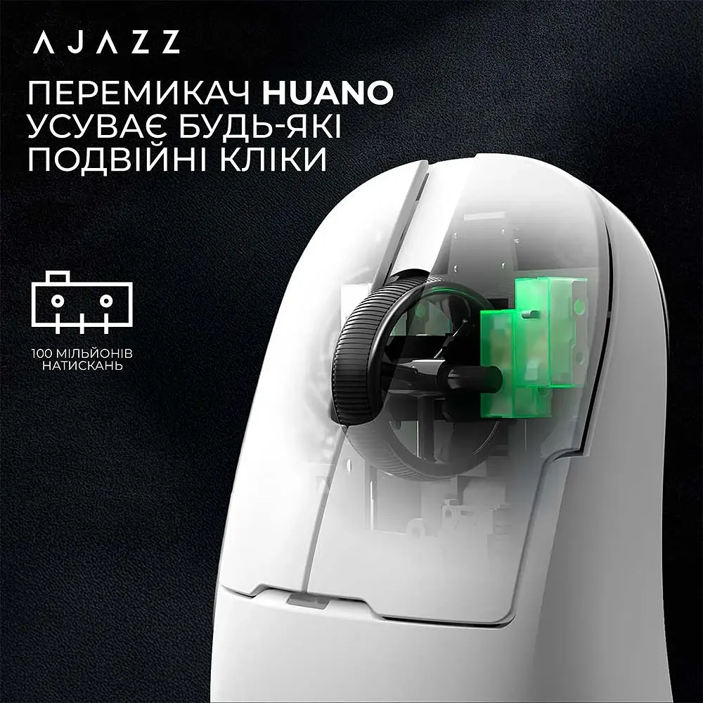 Мишка бездротова AJAZZ AJ159 PRO Миша комп'ютерна із зарядною док-станцією / 2.4G / Bluetooth / USB White (19582) - фото 7