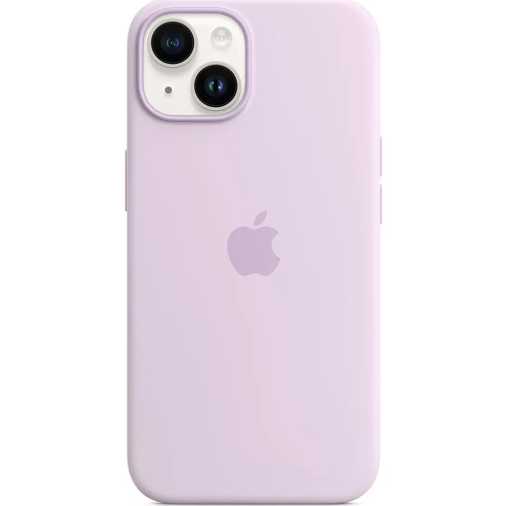Чохол протиударний силіконовий Silicone Case MPRY3ZE/A MagSafe (Original) для Apple iPhone 14 (6.1") Lilac - фото 5