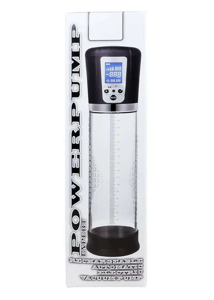 Вакуумная помпа для пениса B - Series Power Powerpump USB Rechargeable Automatic Electric Vacuum Pump (прозрачный) - фото 3