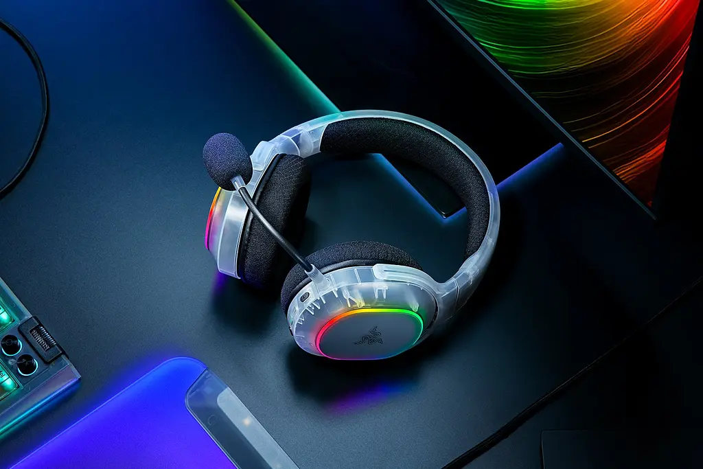 Гарнітура ігрова Razer Barracuda X Chroma, BT/WL, RGB, Phantom White Ed. - фото 10