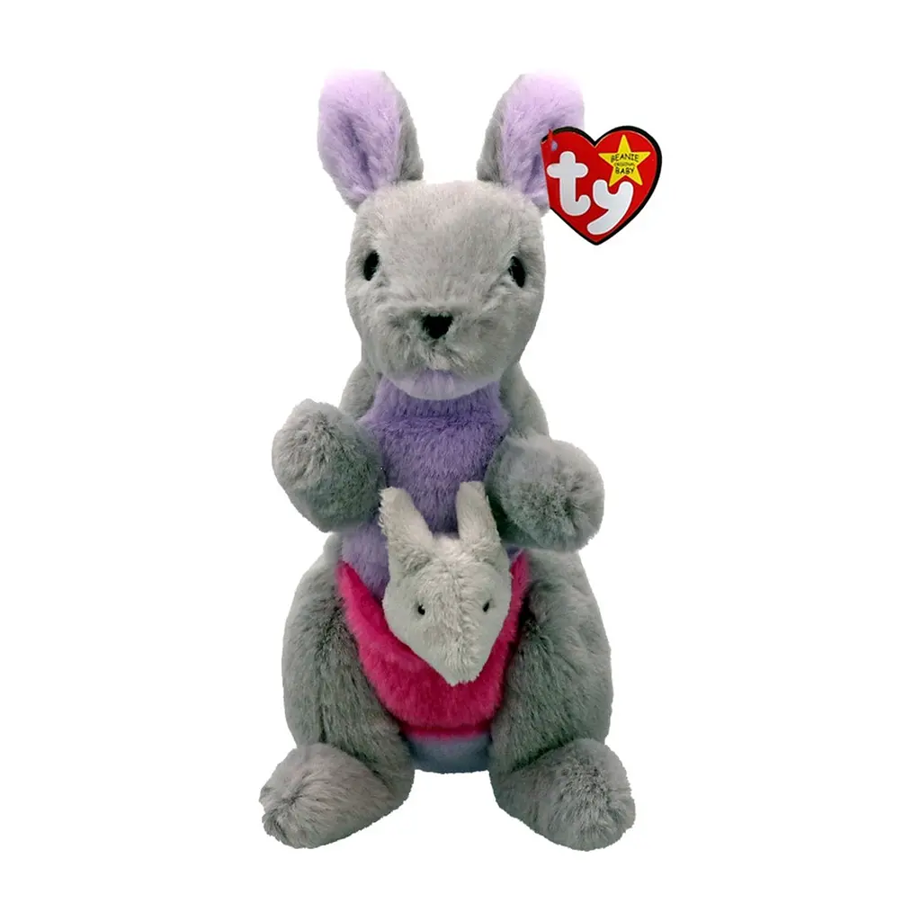 М'яка іграшка Ty Beanie Babies Сірий кенгуру Kayla 15 см (41349)