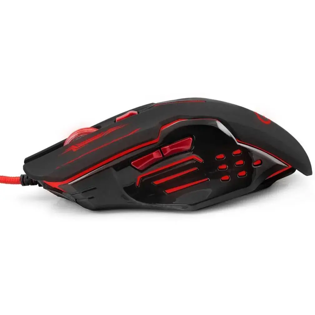 Миша Esperanza MX403 Apache USB black red (EGM403R) - фото 2