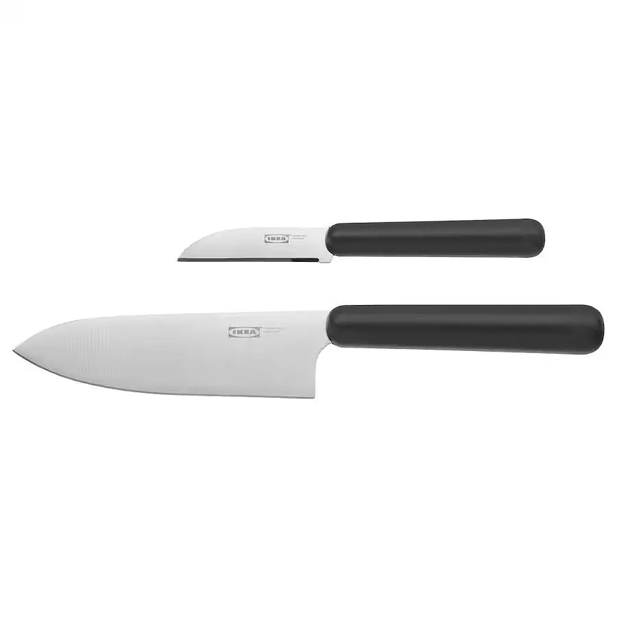 Набір кухонних ножів IKEA 2 шт.: кухарський 14 см + ніж для овочів 7 см