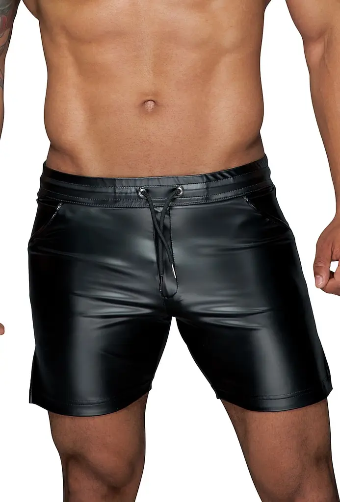 Чоловічі шорти з мокрим ефектом Noir Handmade H061 Powerwetlook shorts, XL - фото 2
