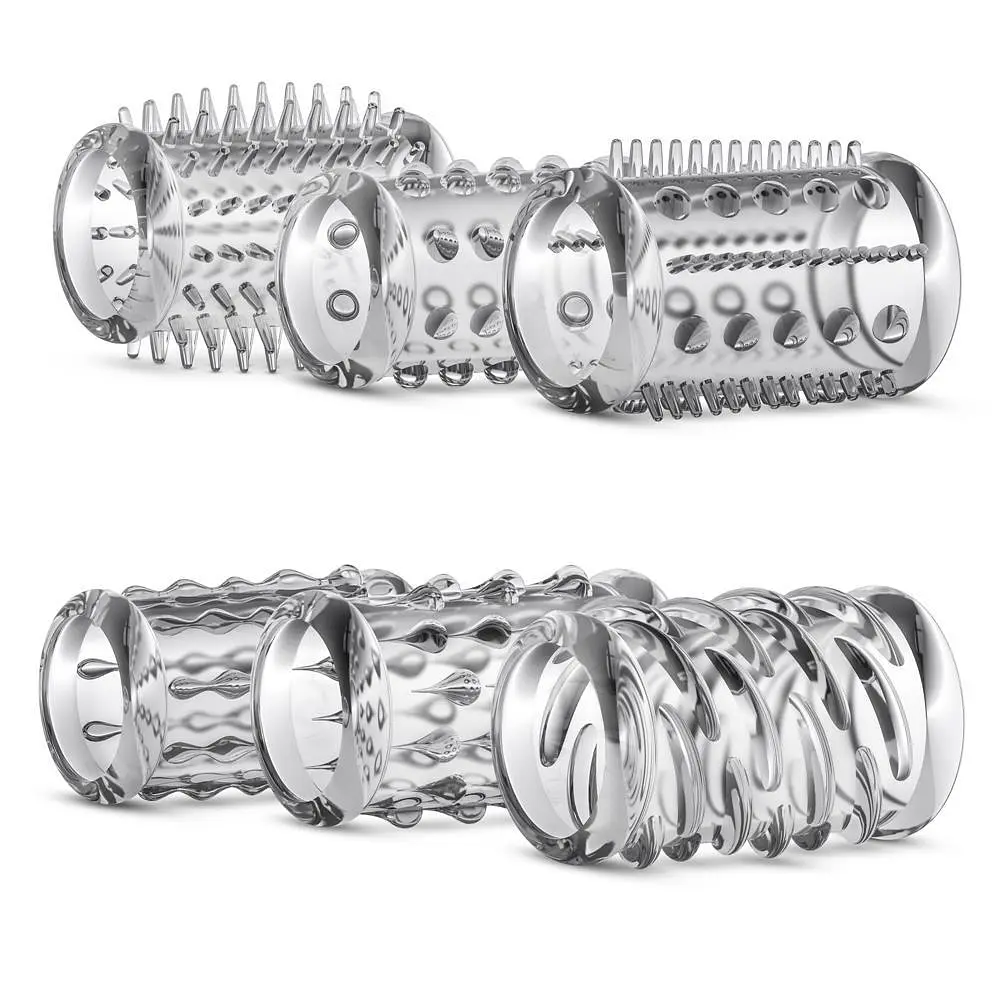Набір насадок Stay Hard Cock Sleeve Kit Clear - фото 3
