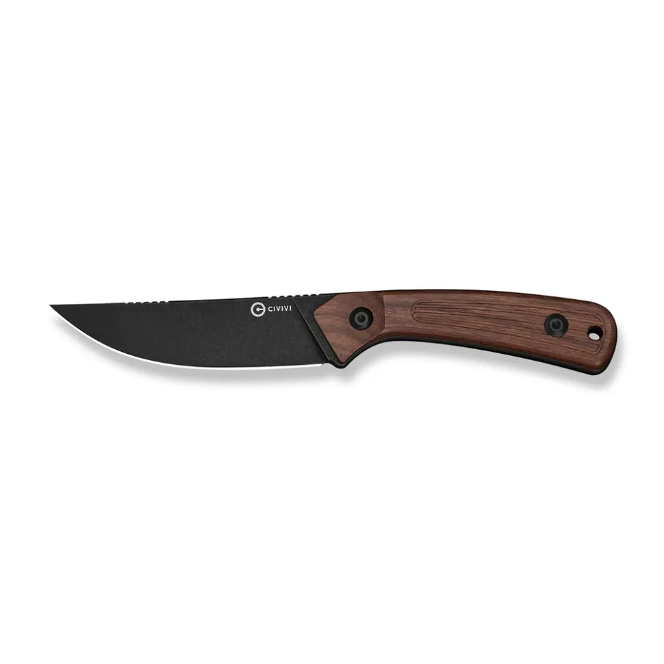 Ніж фіксований туристичний Civivi Carveth (9,1 см) AEB-L / Wood дерево з чохлом - фото 2