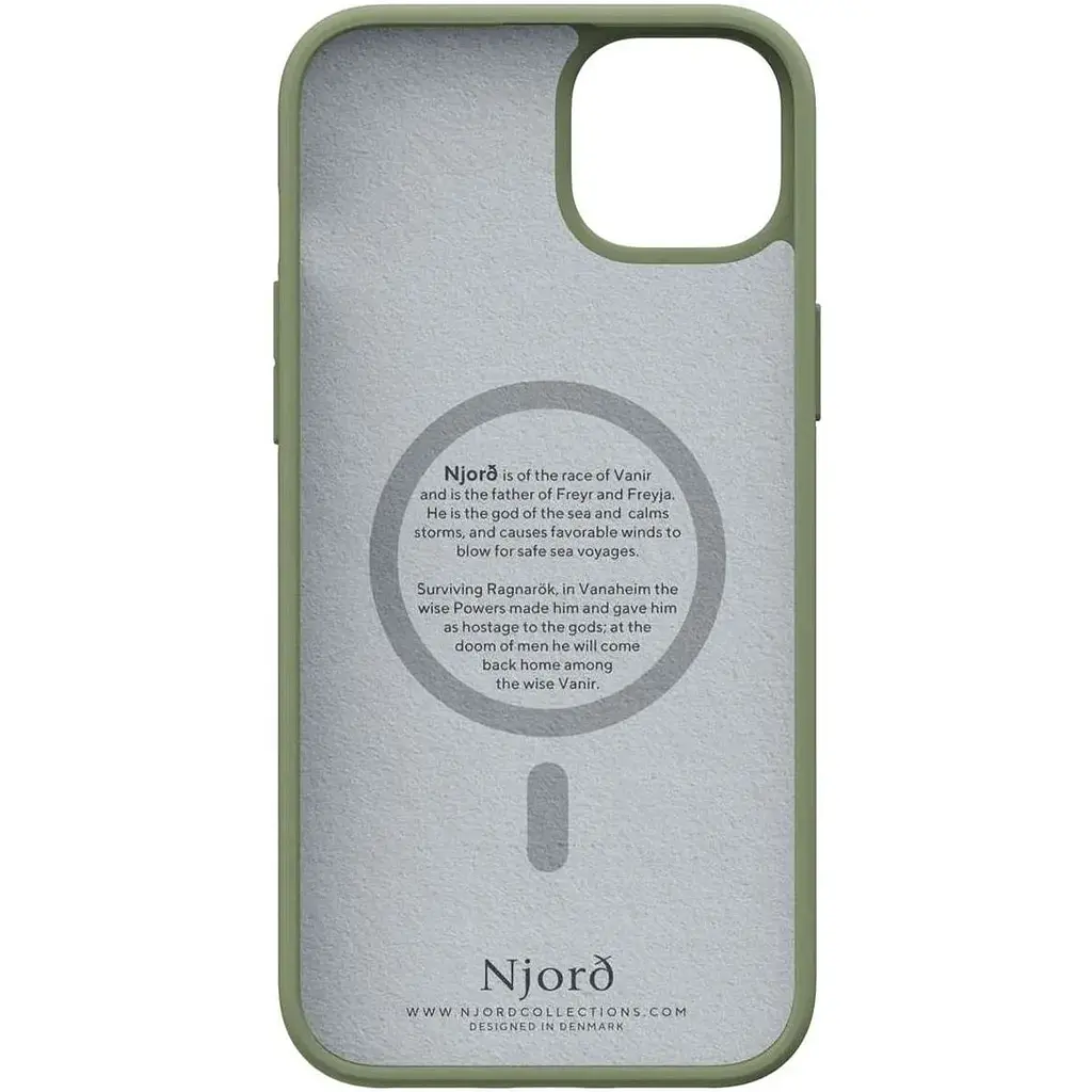 Чехол-накладка Njord Suede MagSafe Case Olive для iPhone 15 Plus (NA52SU06) - фото 5