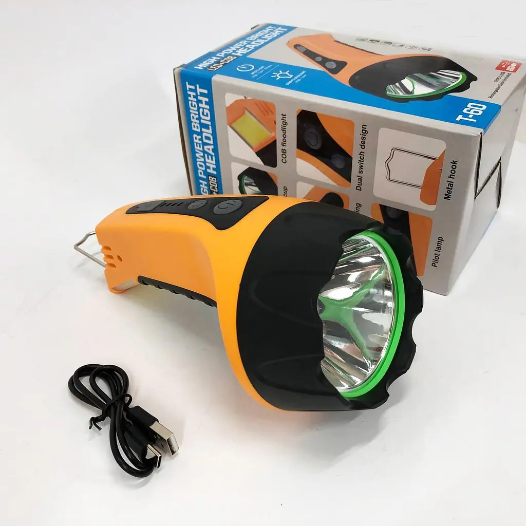 Ліхтар T60 3W COB з Li-Ion акумулятором, індикацією заряду, гаком та ЗУ Type-C (46869-T60_152) - фото 5