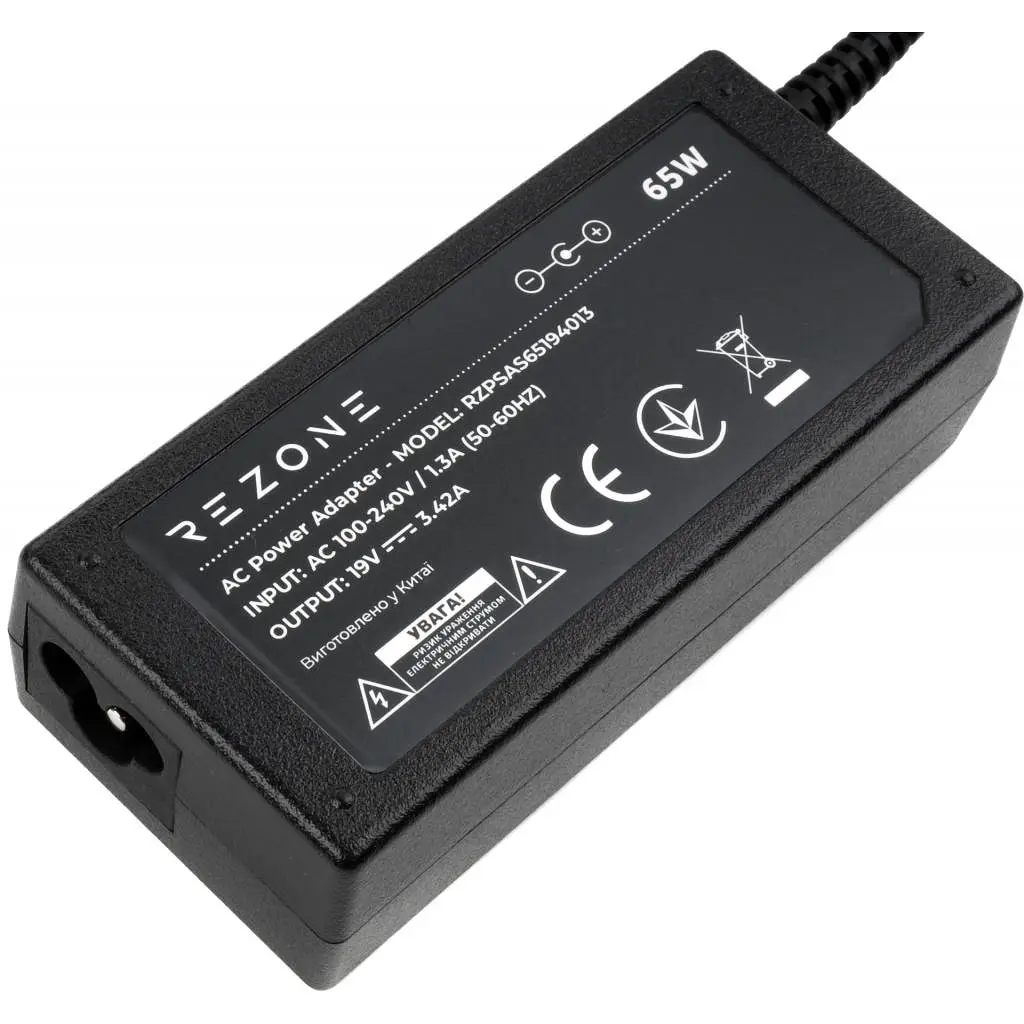 Блок живлення до ноутбуку Rezone ASUS 65W 19V 3,42A 4.0 *1.35 (RZPSAS65194013) - фото 3