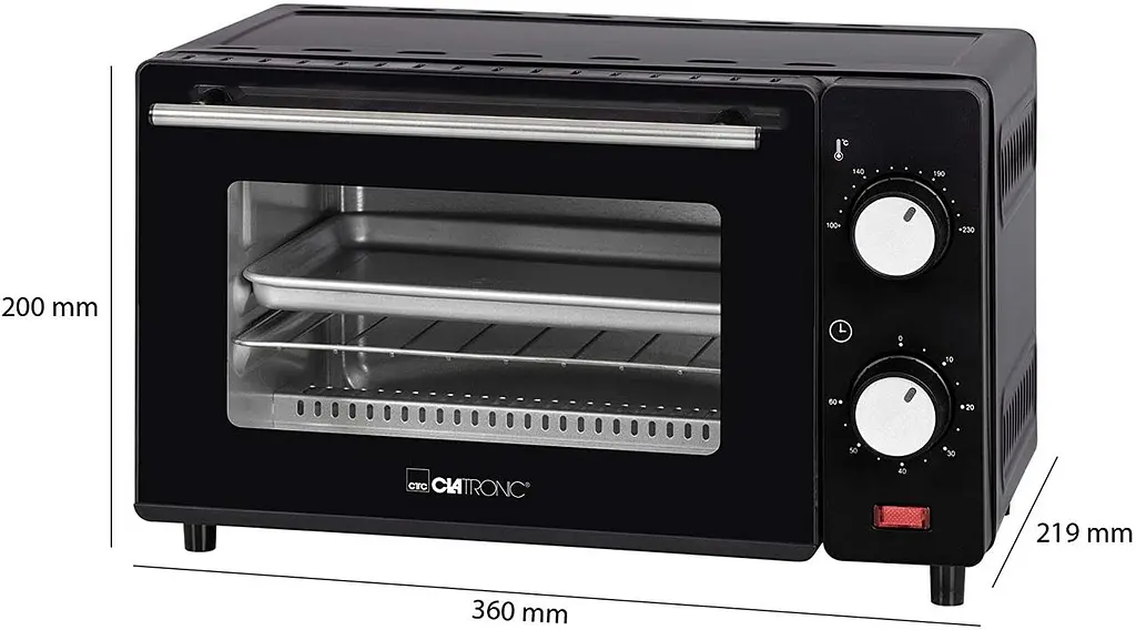Електродуховка Clatronic MB 3746 Black 8 л - фото 3