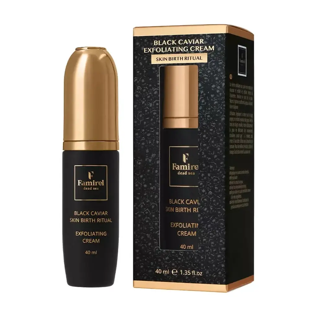 Крем для обличчя Famirel Black Caviar Exfoliating Cream З екстрактом чорної ікри Оновлення шкіри 40 мл (7290114086561) - фото 4