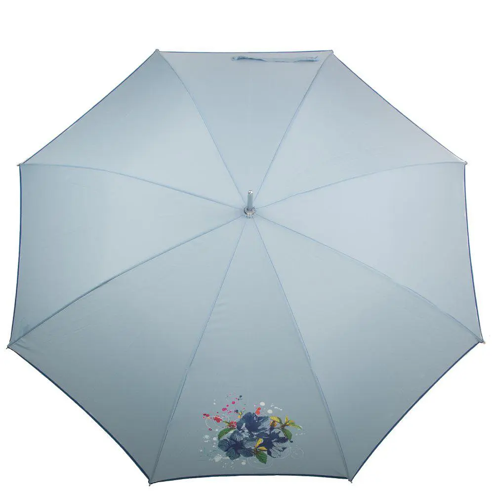 Жіноча парасолька-палиця напівавтомат Airton 105 см блакитна - фото 2