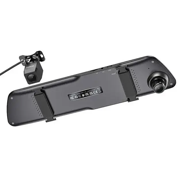 Відеореєстратор - дзеркало Hoco DV4 4.5-inch rearview mirror driving recorder (2 камери) - фото 2