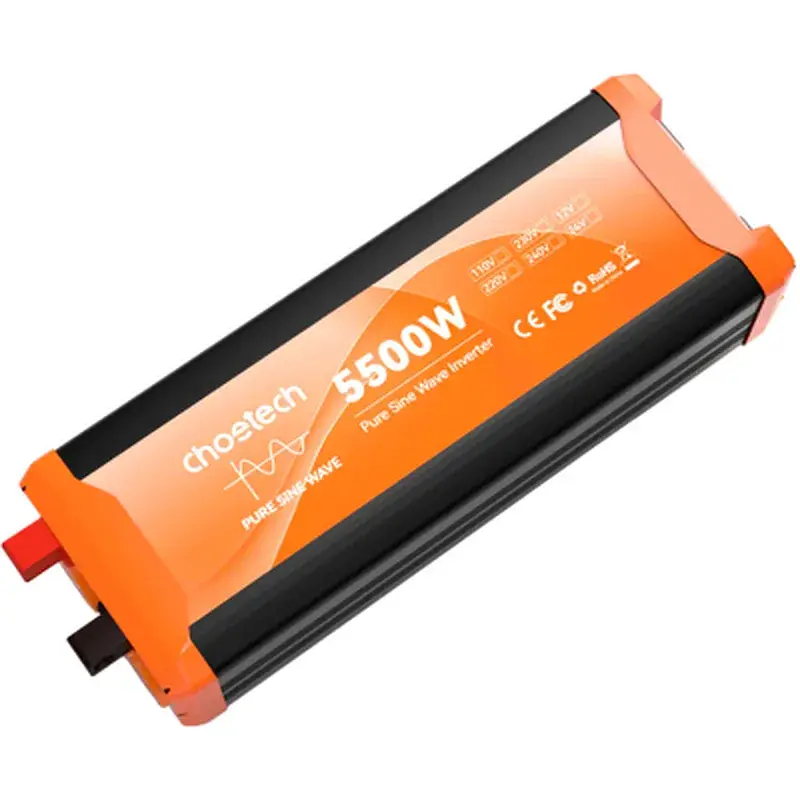 Автомобільний інвертор Choetech 12V/220V 2500 Вт, чиста синусоїда (CJ5000Q-V2) - фото 2