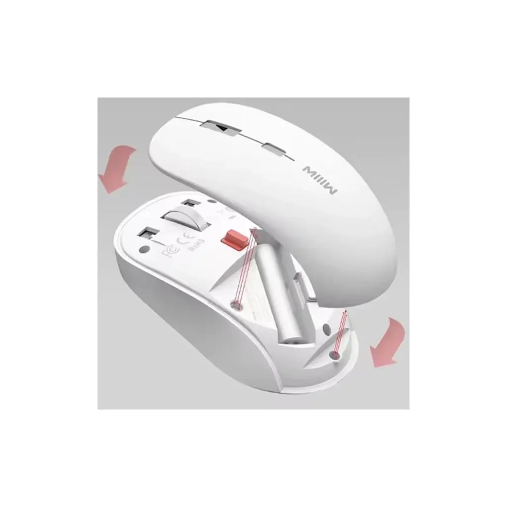 Мишка Xiaomi MiiiW Wireless/Bluetooth White (MW23M22 White) - фото 3