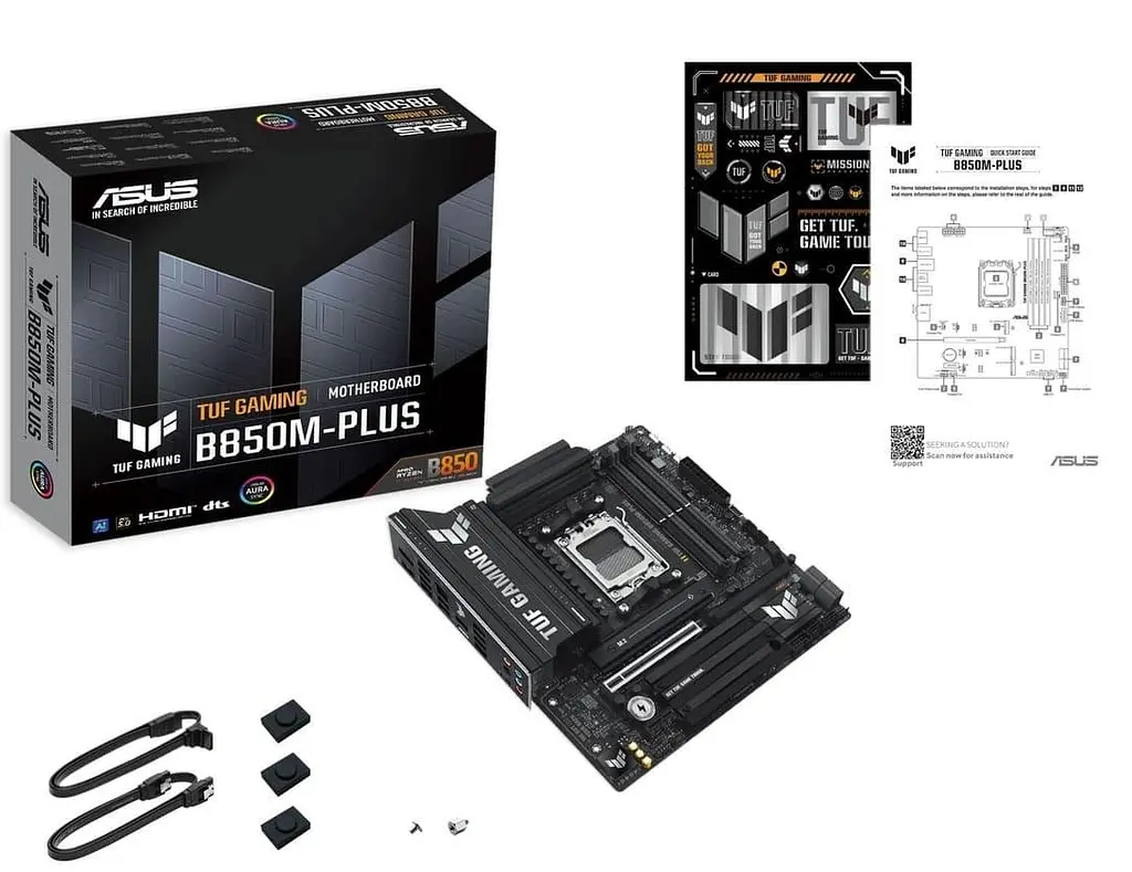 Материнська плата ASUS TUF GAMING B850M-PLUS (TUF GAMING B850M-PLUS) (Socket AM5, AMD B850, Micro-ATX) - фото 7