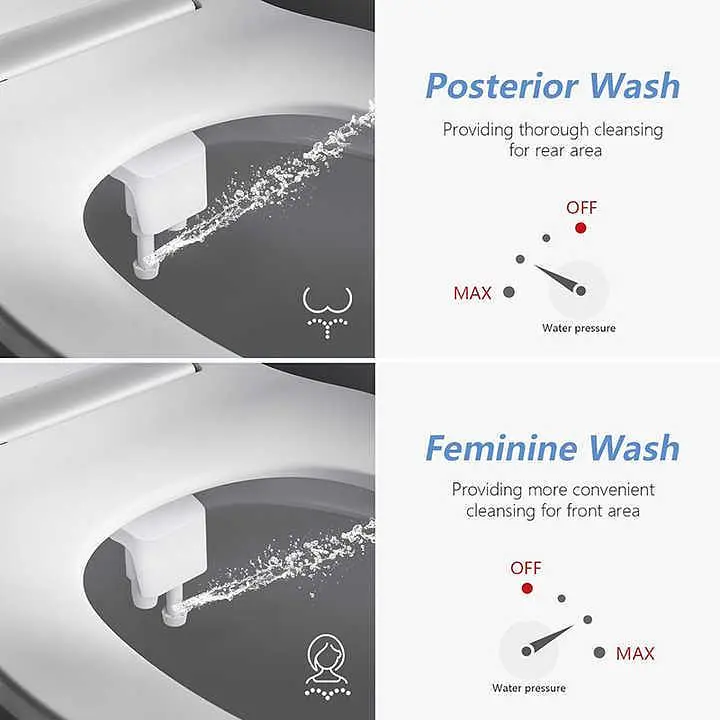 Универсальная биде-накладка SAMODRA Bidet H1 с боковым модулем, Белая (SMWDH1) - фото 7