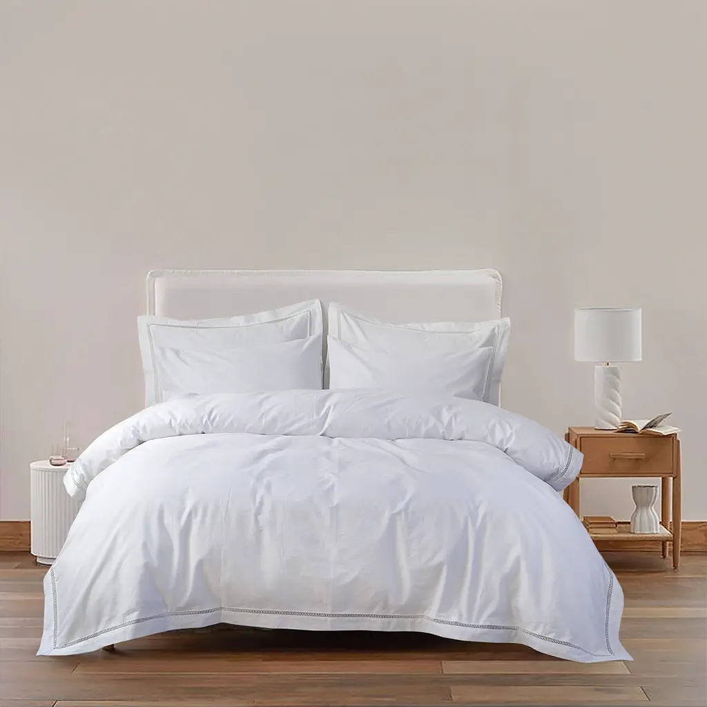 Постельное белье сатин premium Lotus Home - Queena белый евро - фото 2