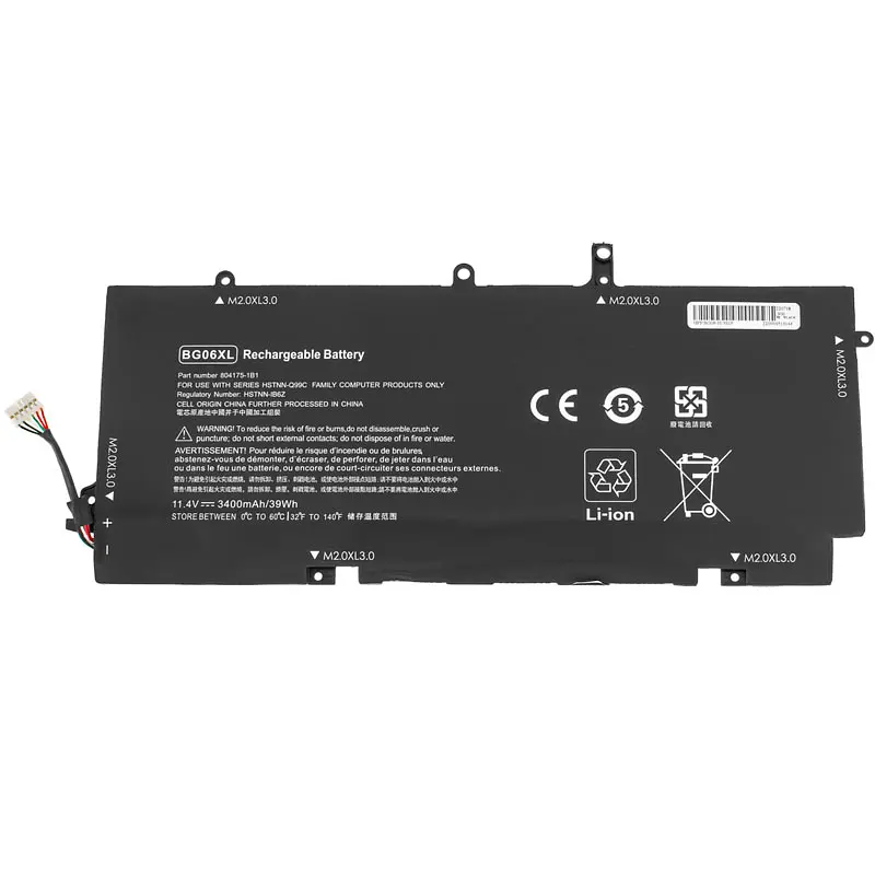Акумулятор HP BG06XL (EliteBook Folio 1040 G3) 11.4V 3400 mAh 39Wh Black - фото 3
