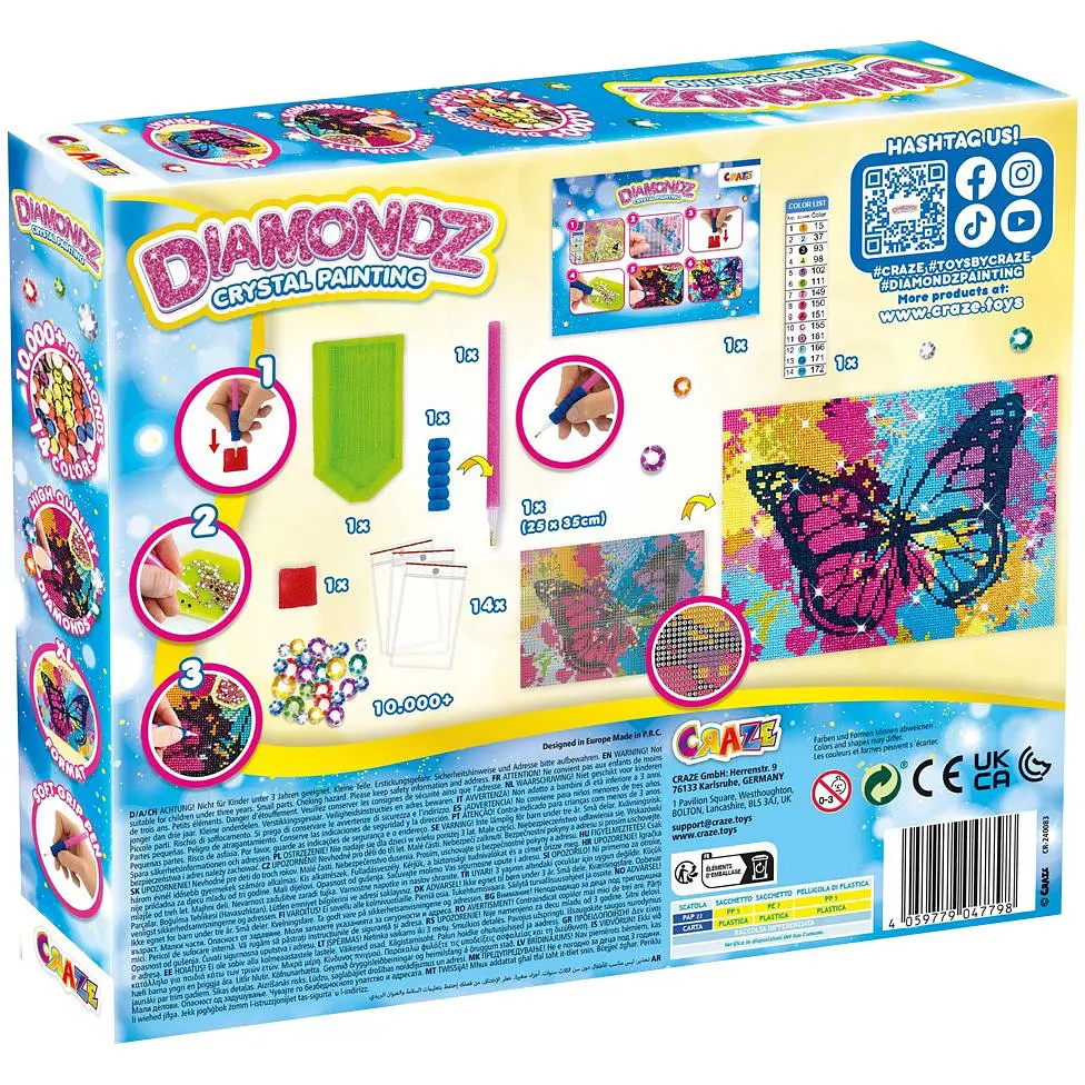 Набор для создания картины Craze Diamondz Бабочка со стразами (47798) - фото 3