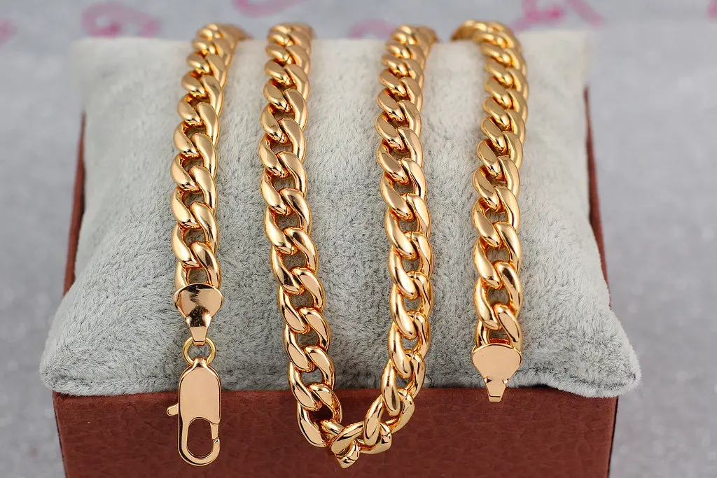 Ланцюг Xuping Jewelry круглий панцир 55 см 7 мм золотистий - фото 2