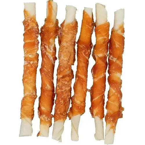 Ласощі для собак Trixie Denta Fun Chewing Rolls Паличка для чищення зубів з куркою 12 см 70 г 6 шт. - фото 5