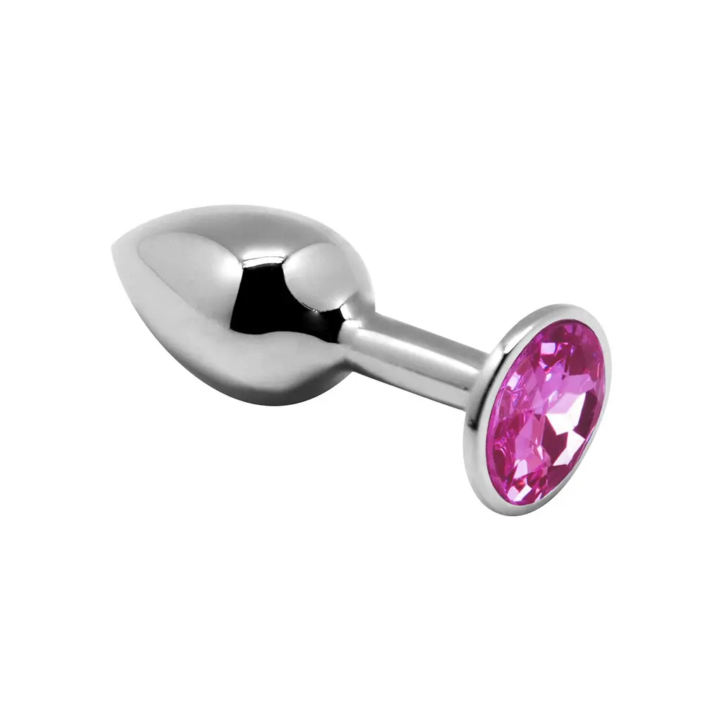 Анальна пробка - M Alive Mini Metal Butt Plug, 8х3.4 см, рожева - фото 3