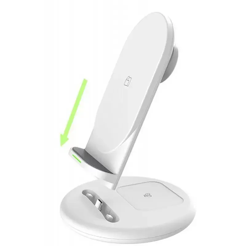 Бездротовий зарядний пристрій Wiwu Power Air 3-in-1 Wireless Charger White [PA3IN1] [73463] - фото 6