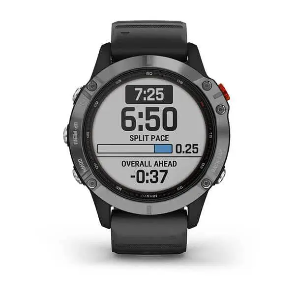 Смарт-годинник Garmin Fenix 6 Solar Silver with black band (010-02410-00) - фото 3