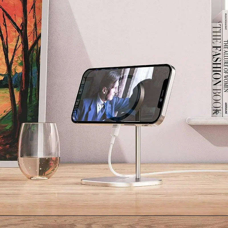Беспроводной ЗП HOCO CW32 Happiness magnetic desktop wireless charger Magsafe для серии iPhone 12 - фото 3