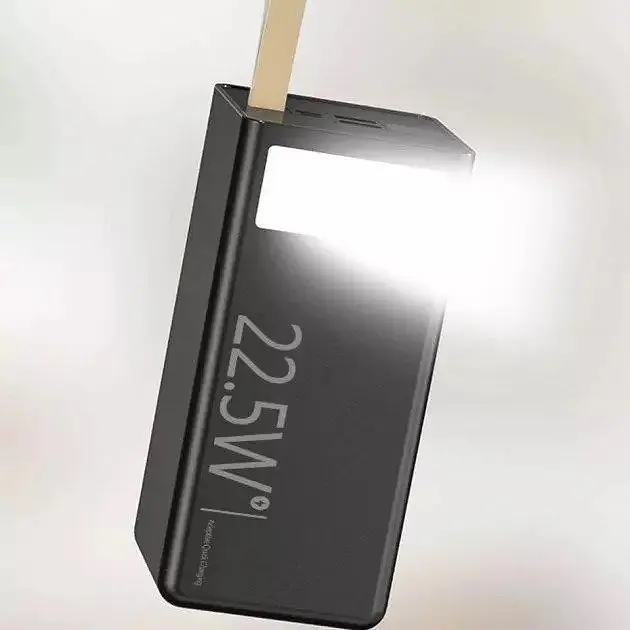 Портативний зарядний пристрій Power Bank WUW TUGII-353 LED ліхтар 22.5W Чорний - фото 3