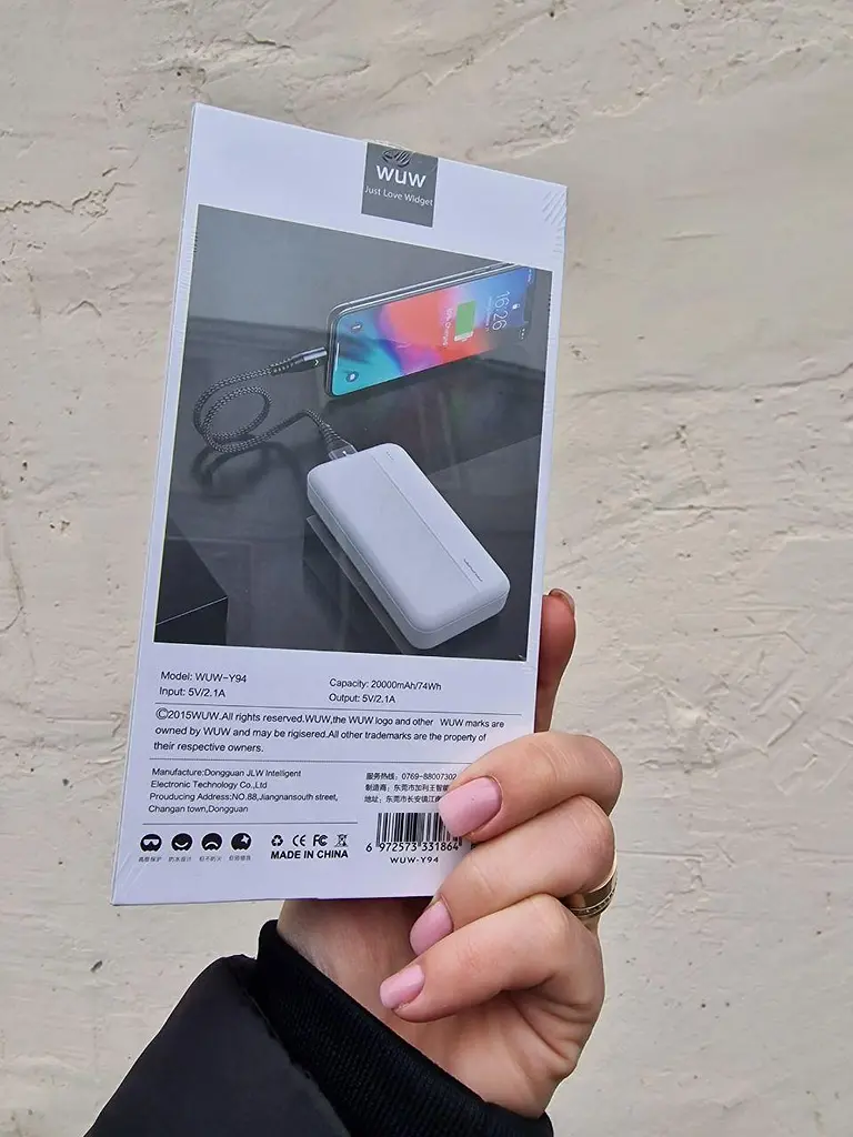 Зовнішній акумулятор Power Bank WUW Y94 20000 mAh - фото 3
