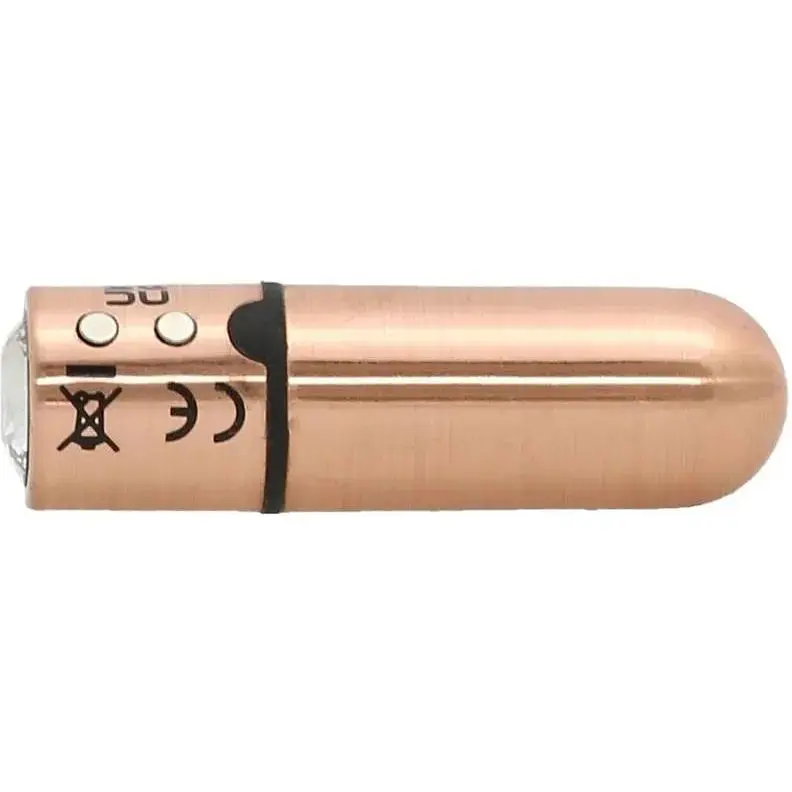 Вибропуля PowerBullet First-Class Bullet 2.5″ with Key Chain Pouch Rose Gold 9 режимов вибрации - фото 3